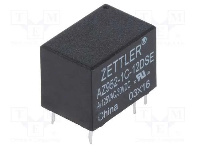 Rel&eacute;: Eletromagn&eacute;tico, Spdt, Ubobina : 12vdc, 1a, 1a/125vac, Pcb