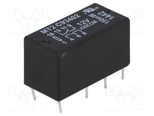 Rel&eacute;: Eletromagn&eacute;tico, Dpdt, Ubobina : 12vdc, Max.250vac, 2a, Pcb
