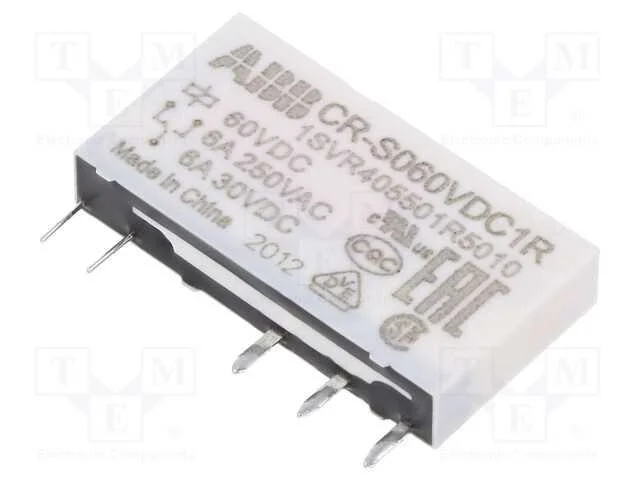Rel&eacute;: Miniatura, Spdt, Ubobina : 60vdc, Base,Tht, S&eacute;rie: Cr-S