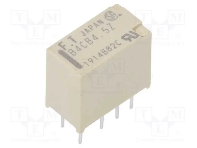 Rel&eacute;: Eletromagn&eacute;tico, Dpdt, Ubobina : 4,5vdc, 2a, 0,3a/125vac