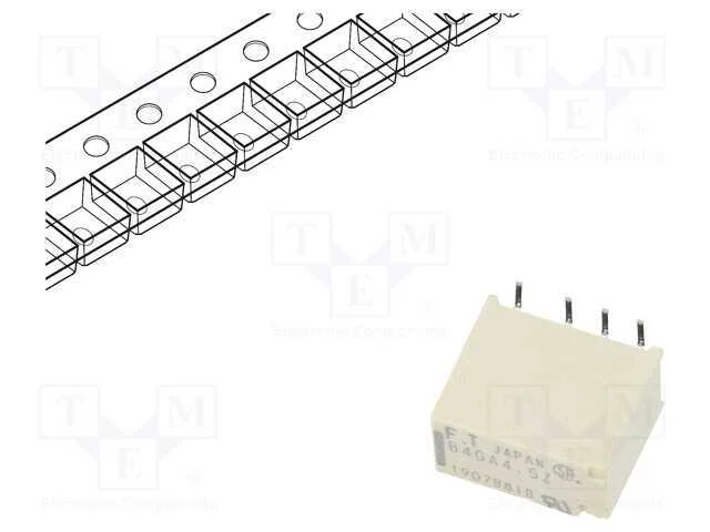 Rel&eacute;: Eletromagn&eacute;tico, Dpdt, Ubobina : 4,5vdc, 2a, 0,3a/125vac