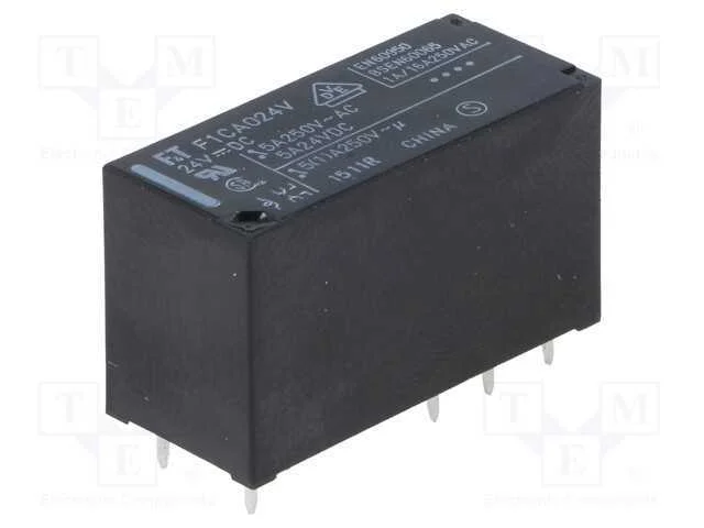 Rel&eacute;: Eletromagn&eacute;tico, Dpdt, Ubobina : 24vdc, 5a, 5a/250vac, Pcb