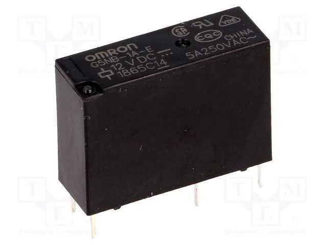 Rel&eacute;: Eletromagn&eacute;tico, Spst-No, Ubobina : 12vdc, 5a/250vac, Pcb