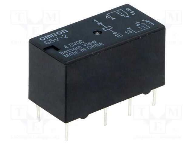 Rel&eacute;: eletromagn&eacute;tico, DPDT, Ubobina : 4,5VDC, Ic.