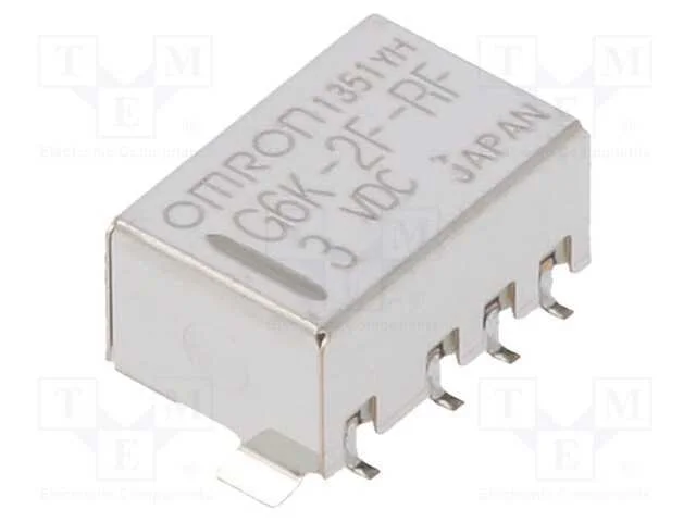 Rel&eacute;: Eletromagn&eacute;tico, Dpdt, Ubobina : 3vdc, Icontactos Max: 1a