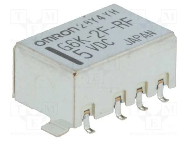 Rel&eacute;: Eletromagn&eacute;tico, Dpdt, Ubobina : 5vdc, Icontactos Max: 1a
