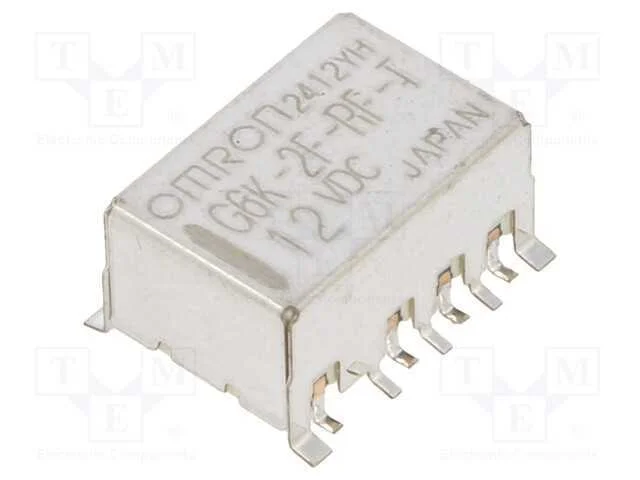 Rel&eacute;: Eletromagn&eacute;tico, Dpdt, Ubobina : 12vdc, Icontactos Max: 1a