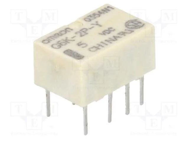 Rel&eacute;: eletromagn&eacute;tico, DPDT, Ubobina : 5VDC, Icon.