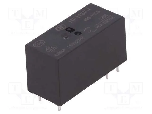 Rel&eacute;: Eletromagn&eacute;tico, Spst-No, Ubobina : 5vdc, 16a/250vac, Pcb