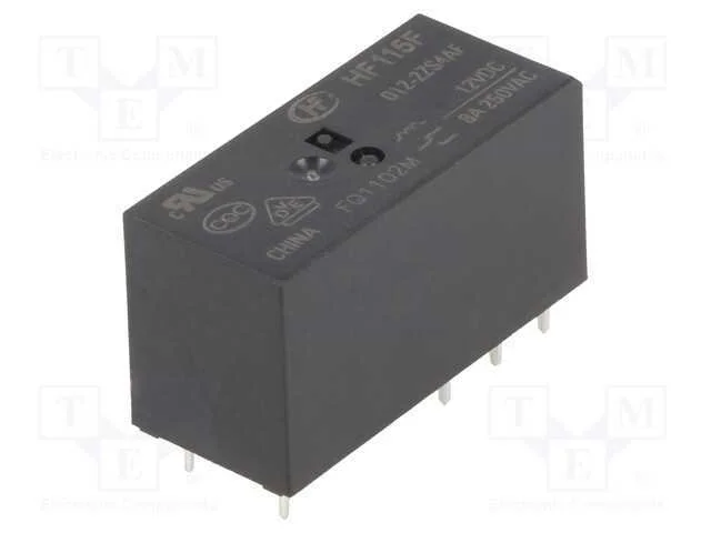 Rel&eacute;: eletromagn&eacute;tico, DPDT, Ubobina : 12VDC, 8A,.