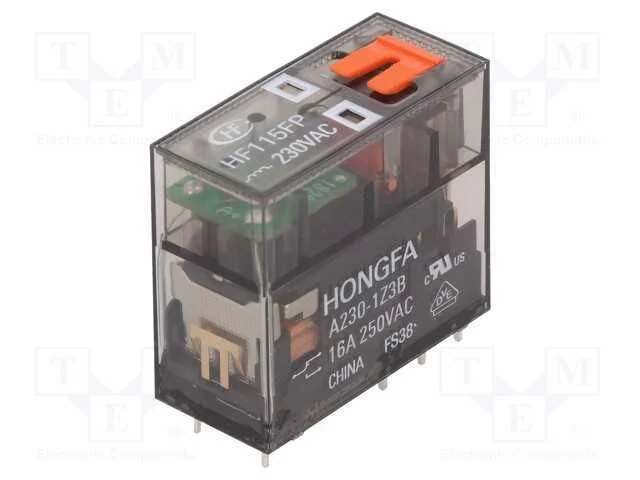 Rel&eacute;: Eletromagn&eacute;tico, Spdt, Ubobina: 230vac, 16a, 16a/250vac, Pcb