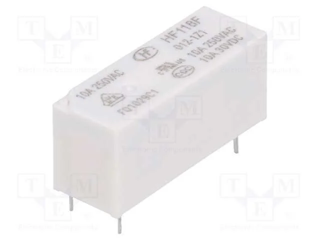 Rel&eacute;: Eletromagn&eacute;tico, Spdt, Ubobina : 12vdc, 10a, 10a/250vac, Pcb