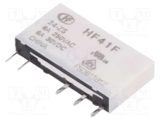 Rel&eacute;: Eletromagn&eacute;tico, Spdt, Ubobina : 24vdc, 6a, 6a/250vac, Pcb