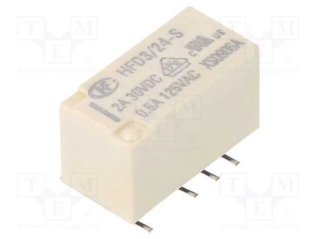 Rel&eacute;: Eletromagn&eacute;tico, Dpdt, Ubobina : 24vdc, 2a, 0,5a/125vac, Pcb