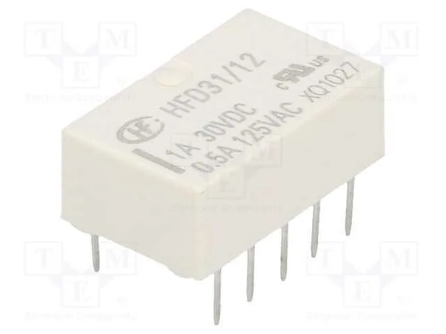 Rel&eacute;: eletromagn&eacute;tico, DPDT, Ubobina : 12VDC, 2A,.