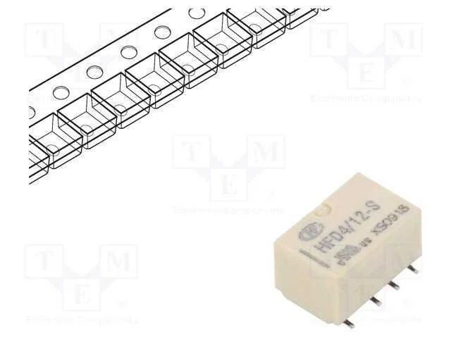 Rel&eacute;: Eletromagn&eacute;tico, Dpdt, Ubobina : 12vdc, 2a, 0,5a/125vac, Pcb