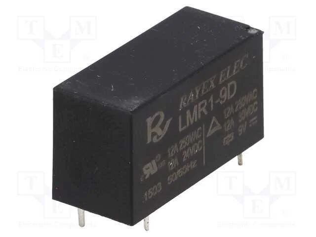 Rel&eacute;: Eletromagn&eacute;tico, Spst-No, Ubobina : 12vdc, 16a/250vac, Pcb