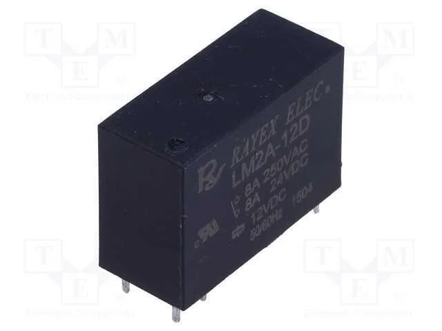 Rel&eacute;: Eletromagn&eacute;tico, Dpst-No, Ubobina : 12vdc, 5a/250vac, Pcb