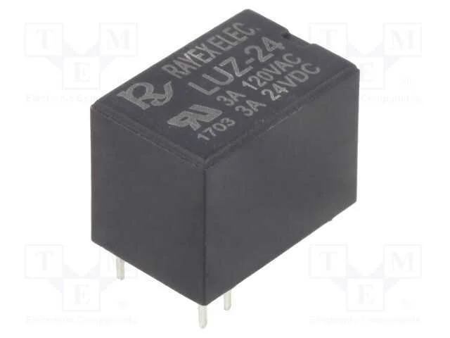 Rel&eacute;: Eletromagn&eacute;tico, Spdt, Ubobina : 24vdc, Icontactos Max: 3a