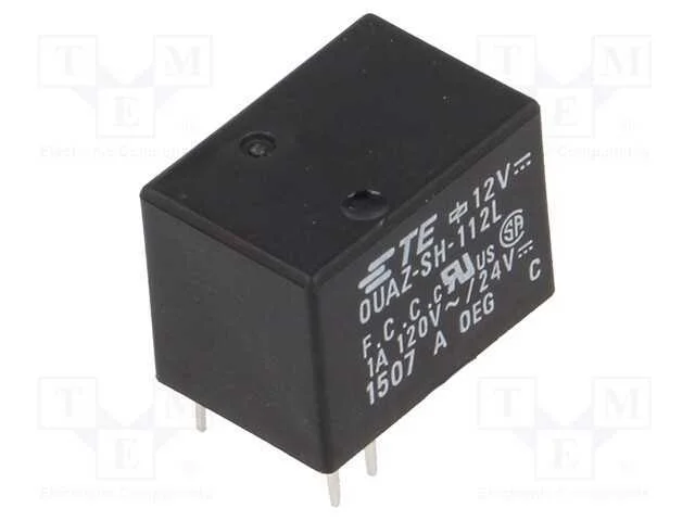 Rel&eacute;: Eletromagn&eacute;tico, Spdt, Ubobina : 12vdc, 1a, 1a/120vac, Pcb