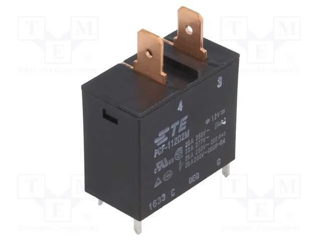 Rel&eacute;: Eletromagn&eacute;tico, Spst-No, Ubobina : 12vdc, 25a, 25a/250vac