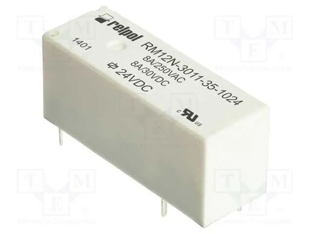 Rel&eacute;: Eletromagn&eacute;tico, Spdt, Ubobina : 24vdc, 10a, 8a/250vac, Pcb