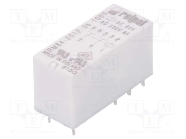 Rel&eacute;: Eletromagn&eacute;tico, Dpdt, Ubobina : 60vdc, 8a, 8a/250vac, Pcb