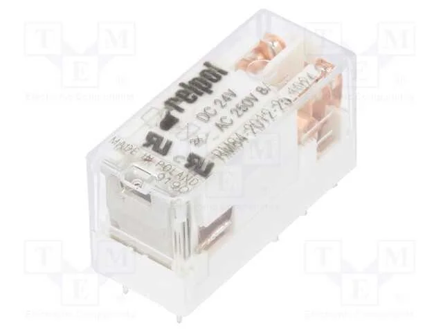 Rel&eacute;: Eletromagn&eacute;tico, Dpdt, Ubobina : 24vdc, 8a, 8a/250vac, Pcb
