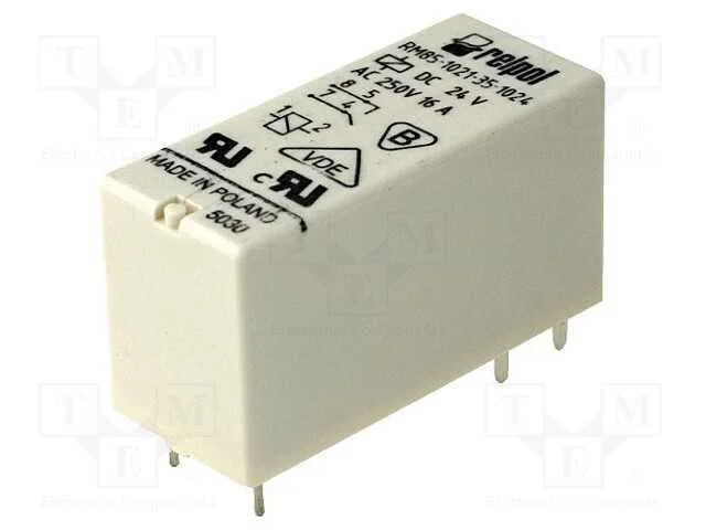 Rel&eacute;: Eletromagn&eacute;tico, Spst-No, Ubobina : 24vdc, 16a/250vac, Pcb