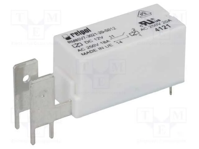 Rel&eacute;: Eletromagn&eacute;tico, Spst-No, Ubobina : 12vdc, 20a, 20a/250vac
