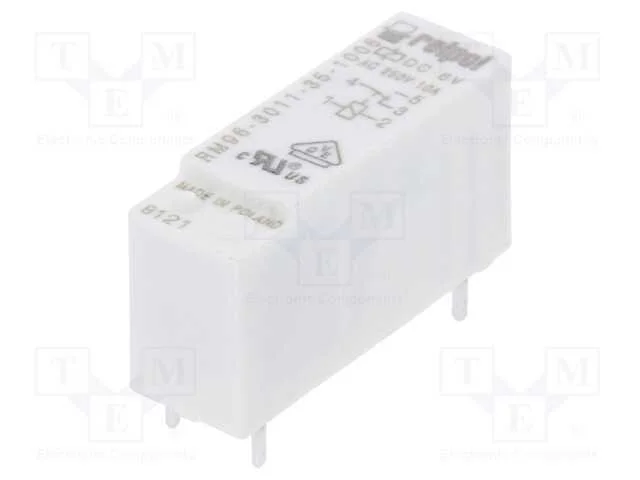 Rel&eacute;: Eletromagn&eacute;tico, Spdt, Ubobina : 6vdc, 8a, 8a/250vac, Pcb
