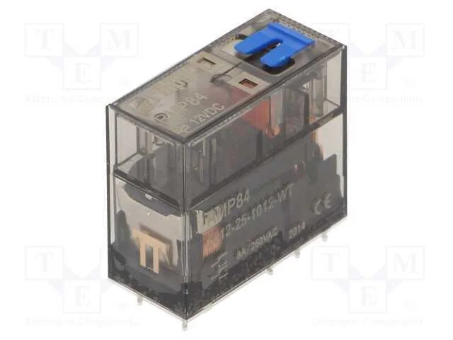 Rel&eacute;: eletromagn&eacute;tico, DPDT, Ubobina : 12VDC, 8A,.
