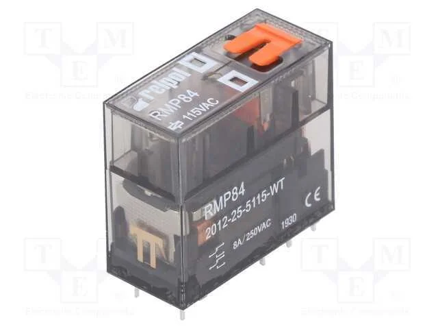 Rel&eacute;: Eletromagn&eacute;tico, Dpdt, Ubobina: 115vac, 8a, 8a/250vac, Pcb