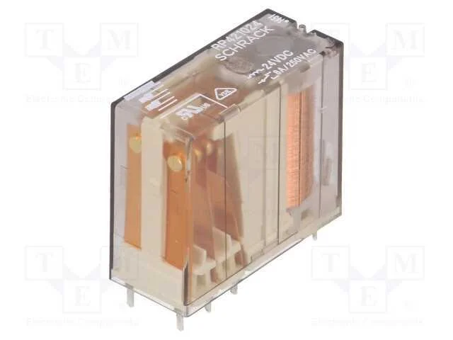 Rel&eacute;: Eletromagn&eacute;tico, Dpdt, Ubobina : 24vdc, Icontactos Max: 8a