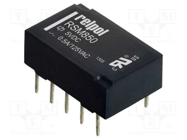 Rel&eacute;: Eletromagn&eacute;tico, Dpdt, Ubobina : 5vdc, 2a, 0,5a/125vac, Tht