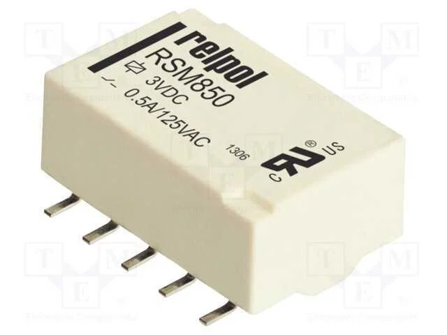 Rel&eacute;: Eletromagn&eacute;tico, Dpdt, Ubobina : 3vdc, 2a, 0,5a/125vac, Smd