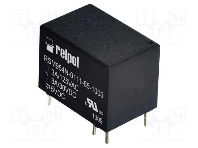Rel&eacute;: Eletromagn&eacute;tico, Spdt, Ubobina : 5vdc, 3a, 3a/125vac, Pcb