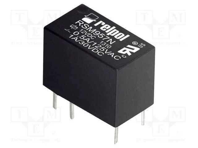Rel&eacute;: Eletromagn&eacute;tico, Spdt, Ubobina : 12vdc, 1a, 0,5a/125vac, Pcb