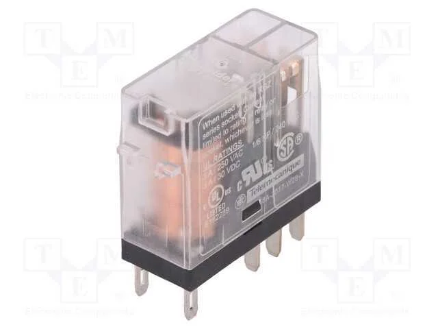 Rel&eacute;: Eletromagn&eacute;tico, Dpdt, Ubobina: 230vac, 5a, 5a/250vac, Base