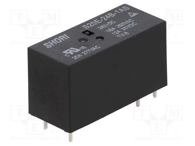 Rel&eacute;: Eletromagn&eacute;tico, Spst-No, Ubobina : 24vdc, Miniatura, Pcb
