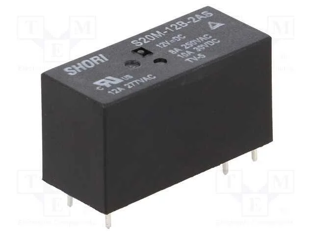 Rel&eacute;: Eletromagn&eacute;tico, Dpst-No, Ubobina : 12vdc, Miniatura, Pcb
