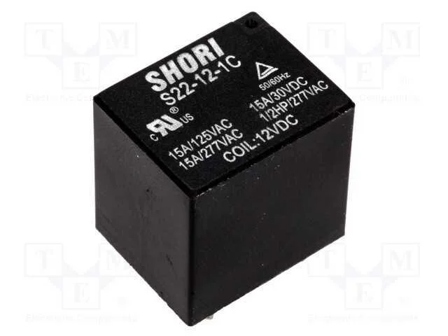 Rel&eacute;: Eletromagn&eacute;tico, Spdt, Ubobina : 12vdc, Icontactos Max: 16a