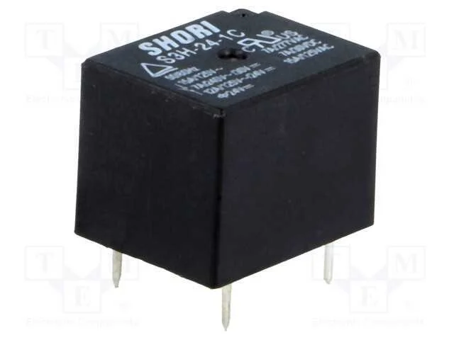 Rel&eacute;: Eletromagn&eacute;tico, Spdt, Ubobina : 24vdc, Icontactos Max: 15a