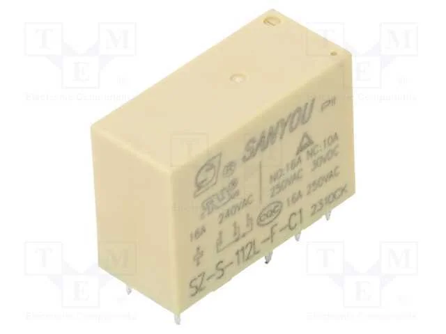 Rel&eacute;: Eletromagn&eacute;tico, Spdt, Ubobina : 12vdc, Icontactos Max: 16a