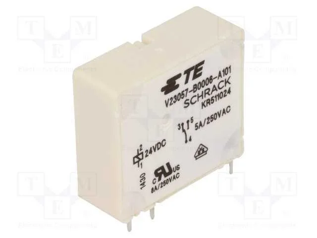 Rel&eacute;: eletromagn&eacute;tico, SPDT, Ubobina : 24VDC, 5A,.