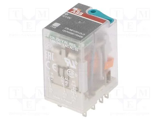 Rel&eacute;: Eletromagn&eacute;tico, Dpdt, Ubobina : 12vdc, Icontactos Max: 12a