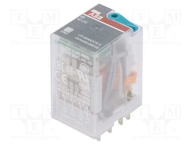 Rel&eacute;: Eletromagn&eacute;tico, 4pdt, Ubobina : 48vdc, Icontactos Max: 6a