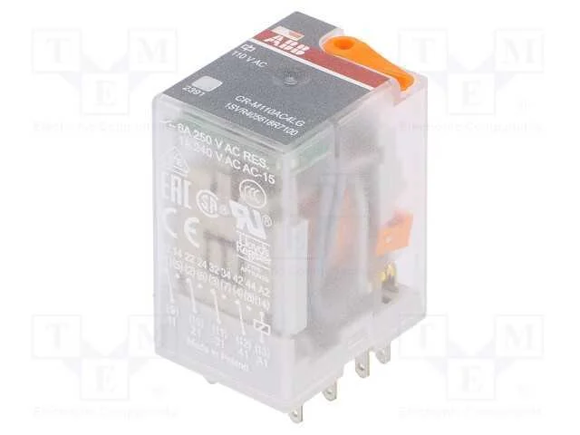 Rel&eacute;: Eletromagn&eacute;tico, 4pdt, Ubobina: 110vac, Icontactos Max: 6a