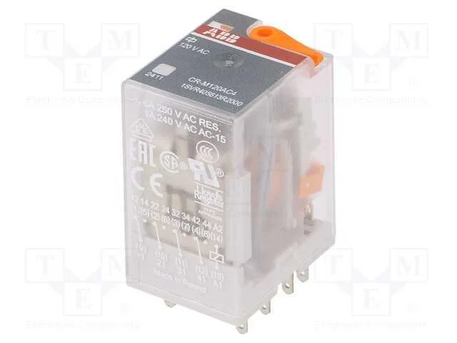 Rel&eacute;: Eletromagn&eacute;tico, 4pdt, Ubobina: 120vac, Icontactos Max: 6a