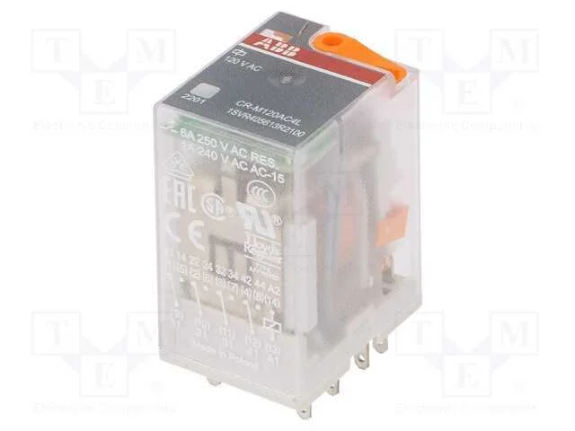 Rel&eacute;: Eletromagn&eacute;tico, 4pdt, Ubobina: 120vac, Icontactos Max: 6a